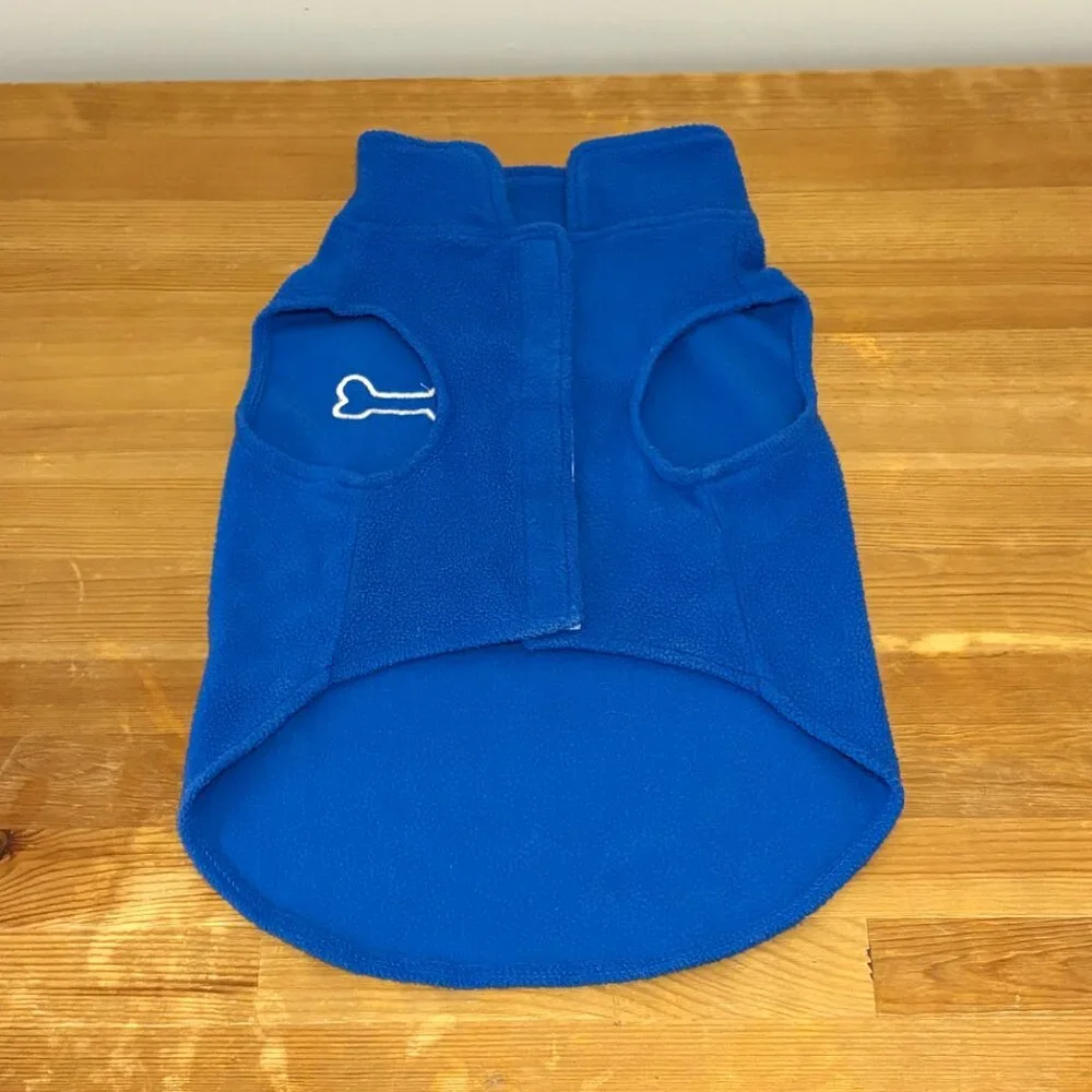 Frisco Ultra lightweight Basic Dog & Cat Velcro Blue Fleece Vest Coat Size L